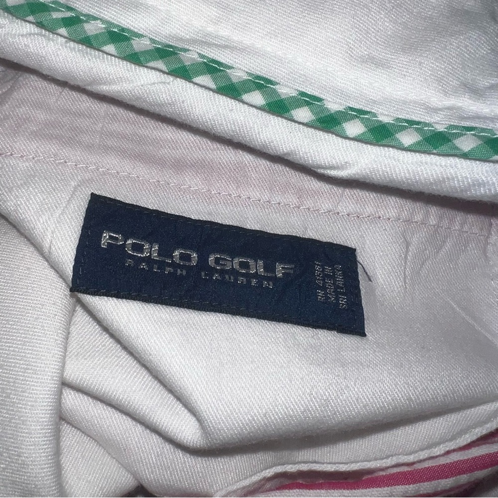 Polo Golf Ralph Lauren Shorts Mens 36 Red White Seersucker Stripe - Picture 5 of 10